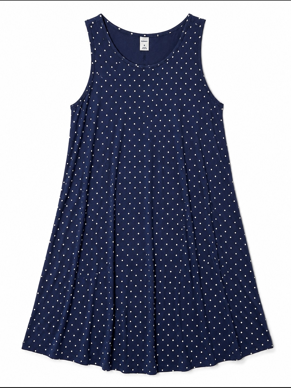 Old Navy Navy Polka Dot Swing Tank Dress